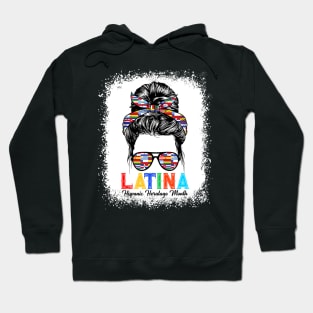 Hispanic Heritage Month Flags - Messy Bun Hispanic Hoodie